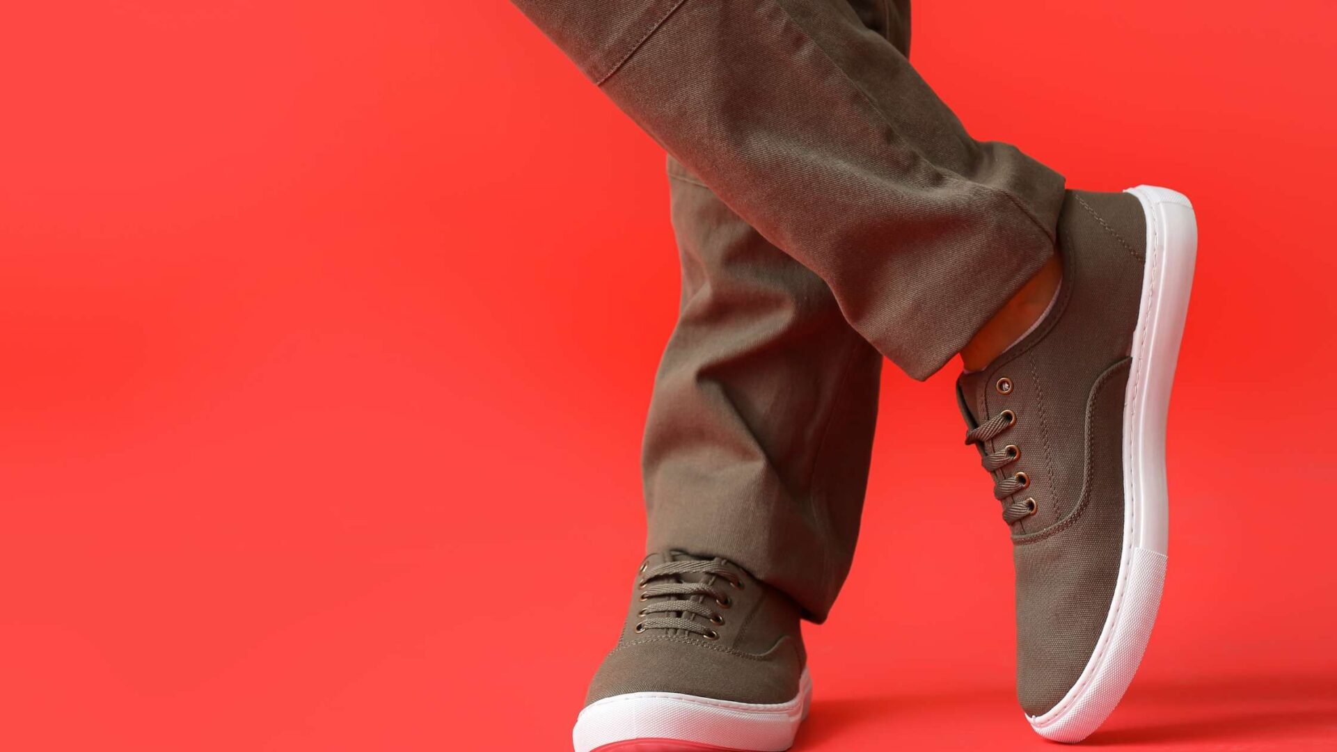 man with his feet crossed