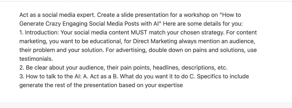 prompt engineering example from ChatGPT